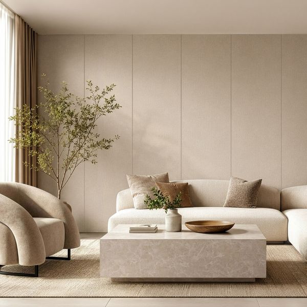 HOME DELUXE Wandpaneel VENOM - 4er Set Leinenbeige