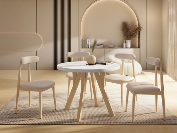 WFL GROUP Esstisch Avero (vier Größen – 80/90/100/100 cm, ausziehbar auf 160/190/140/200 cm), platzsparender Tisch für kleine Küche, Esszimmer oder Wohnzimmer