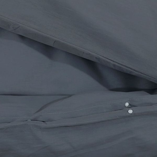 vidaXL Bettwäsche-Set Anthrazit 240x220 cm Leichte Mikrofaser 135936 Bild 8