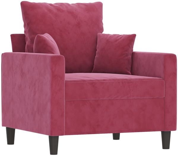 vidaXL Sessel Weinrot 60 cm Samt 359287 Bild 2