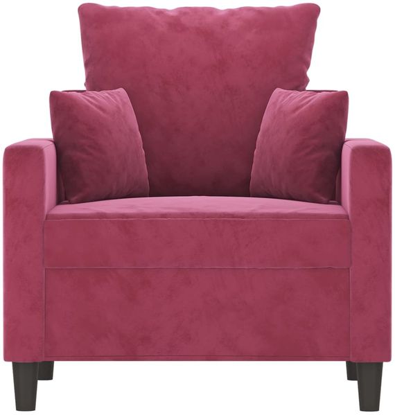 vidaXL Sessel Weinrot 60 cm Samt 359287 Bild 3