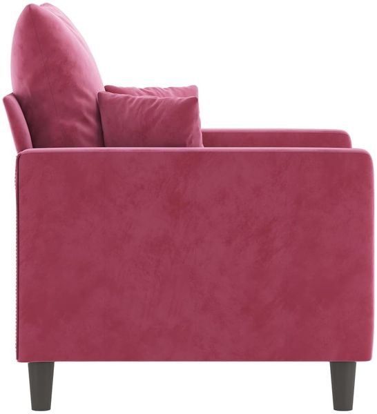 vidaXL Sessel Weinrot 60 cm Samt 359287 Bild 4