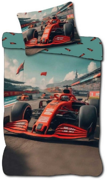 BrandMac Babybettwäsche Baby Bettwäsche Cars Rennauto 100 x 135 cm, 1 teilig, Langlebig