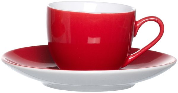 Ritzenhoff & Breker DOPPIO Espressotasse mit Untertasse 80 ml rot