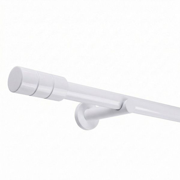 Deco-Raum® Gardinenstange Zylinder 25mm 1-läufig | Länge: 330cm | Material: Metall | Farbe: