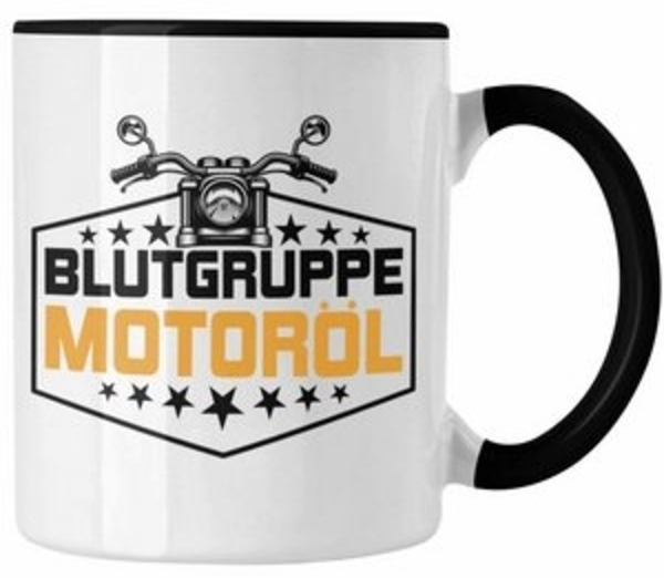 Trendation Tasse Trendation - Blutgruppe Motoröl Tasse Geschenk für Motorradfahrer Gesc Bild 6