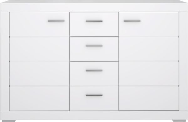 Sideboard >SNOW< 4 Schübe, 2 Türen, in weiß - 170,7x108,8x41,4cm (BxHxT)