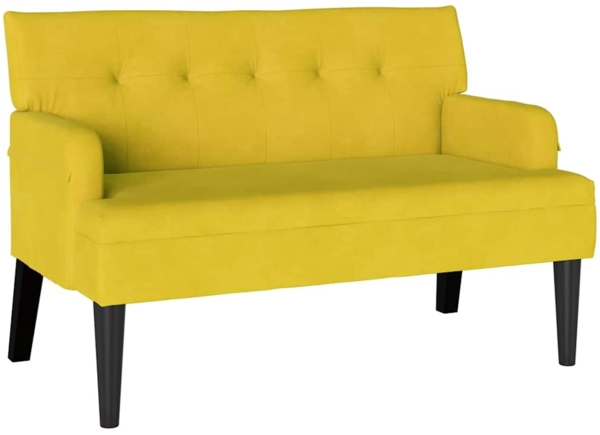 vidaXL Chesterfield Bank Gelb 112 x 65,5 x 75 cm Samt 42019292
