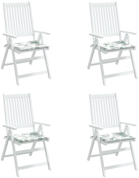 vidaXL Stuhlkissen 4 Stk. Blattmuster 40x40x4 cm Stoff 361021 Bild 4