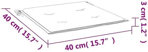 vidaXL Stuhlkissen 4 Stk. Blattmuster 40x40x4 cm Stoff 361021 Bild 9
