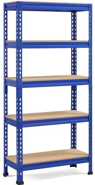 Yaheetech Standregal 70 cm L × 30 cm B × 150 cm H Schwerlastregal, 1-tlg, Kellerregal mit 5 Verstellbaren Ablagen