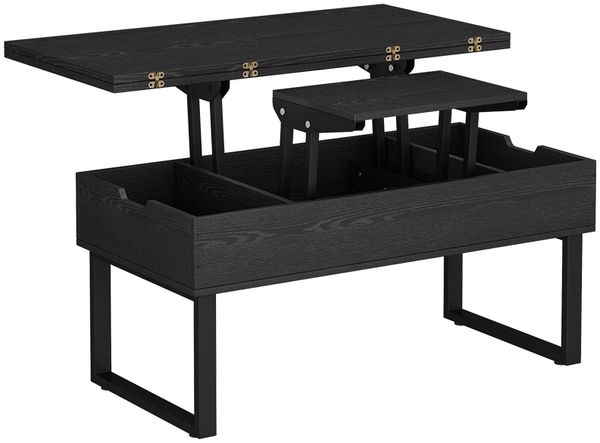 Couchtisch Lifty Schwarz 100 x 50 cm mit Liftfunktion Vicco
