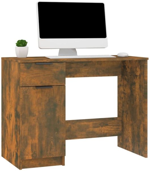 Schreibtisch Holzwerkstoff, Räuchereiche, 100 x 50 x 75 cm Bild 5