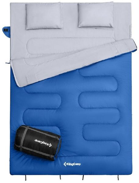 KingCamp Doppeldeckenschlafsack Deckenschlafsack Oxygen 250 D, 2 Personen Doppel Schlafsack XL Lang -3°C