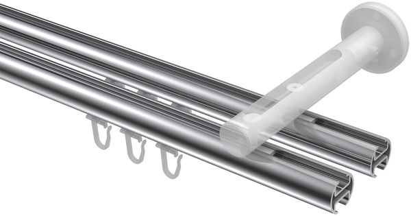 Innenlauf-Gardinenstangen-Set Siteno Mavell 100 cm, 2-läufig, 20 mm Ø Chrom Bild 3