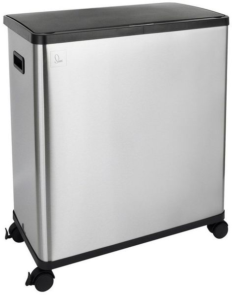 SVITA Mülltrennsystem, Herausnehmbare Inneneimer, 3 Fächer, Sensor, Soft-Close, 54L, Silber
