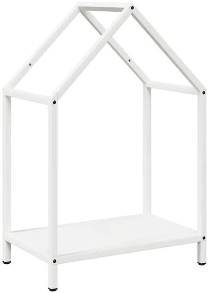 vidaXL Brennholzregal Weiß 40x25x60 cm Kaltgewalzter Stahl 864292