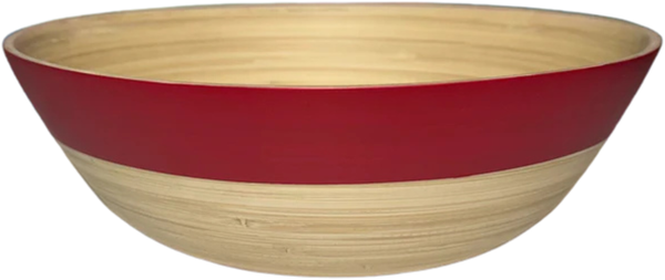 albert L. Bambus Schüssel 30x10 cm rot