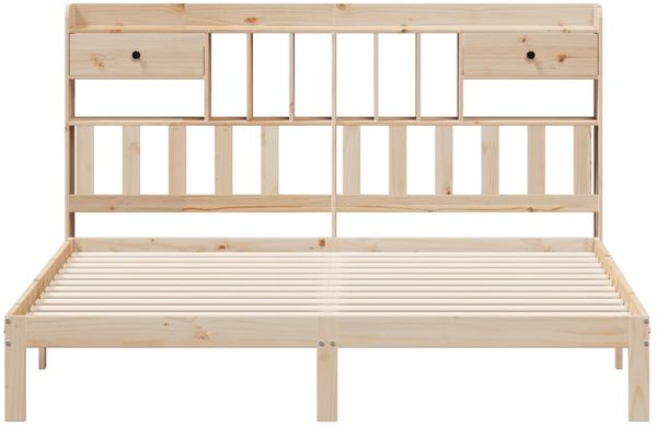vidaXL Massivholzbett mit Regal ohne Matratze 180x200 cm Kiefer 3322607 Bild 4
