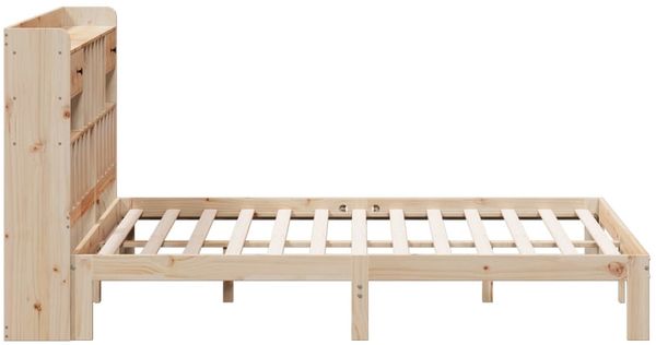 vidaXL Massivholzbett mit Regal ohne Matratze 180x200 cm Kiefer 3322607 Bild 5