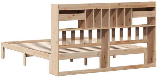 vidaXL Massivholzbett mit Regal ohne Matratze 180x200 cm Kiefer 3322607 Bild 6
