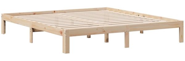vidaXL Massivholzbett mit Regal ohne Matratze 180x200 cm Kiefer 3322607 Bild 8