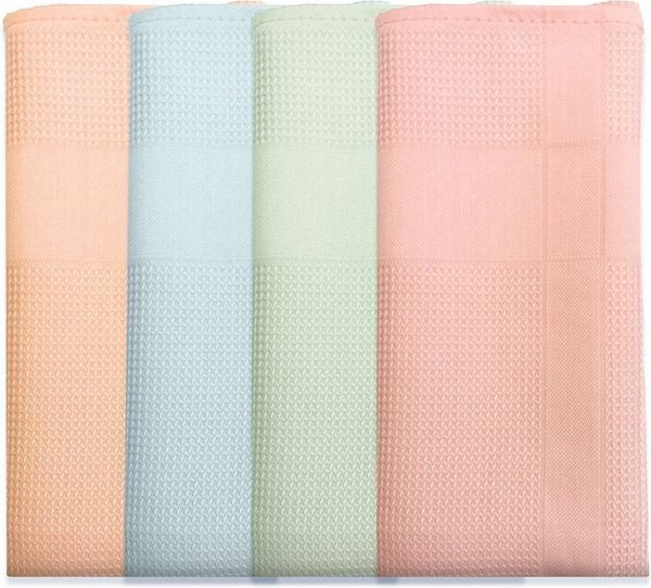 Melody Geschirrtuch Poliertuch bunt 40x60cm, (Spar-Set, Packung, 4-tlg, 4er-Pack), streifenfreie Reinigung