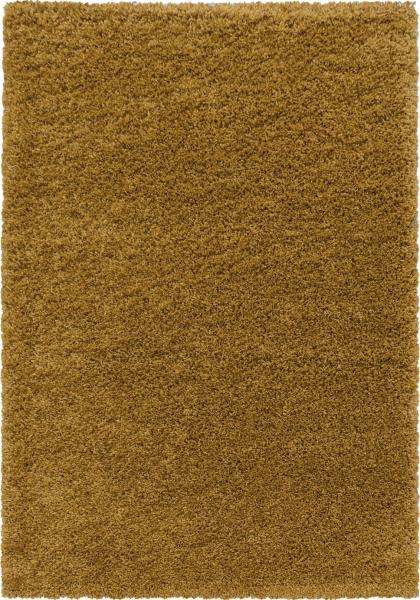 Hochflor Teppich Sima rechteckig - 120x170 cm - Goldfarbe