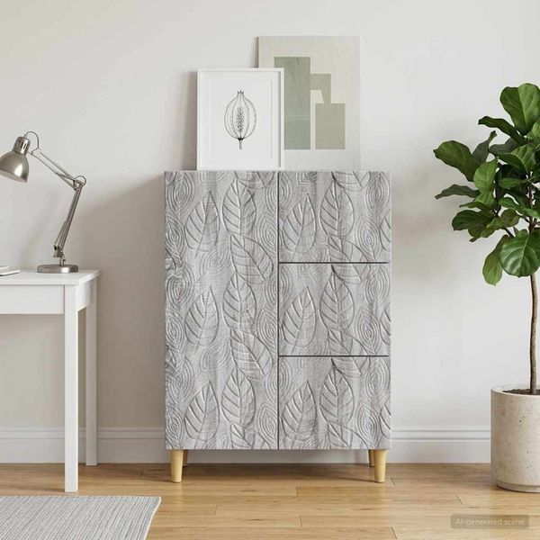 vidaXL Sideboard Grau Sonoma 66 x 34,5 x 90 cm Holzwerkstoff 895091