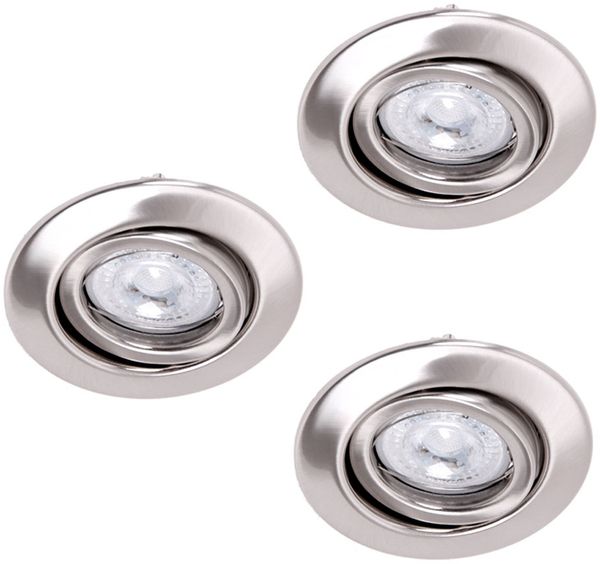 3er Set Einbaustrahler mit LED-Leuchtmittel Paulmann
