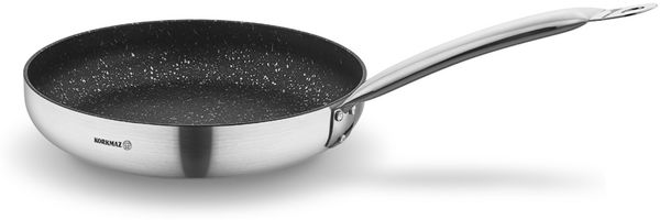 Korkmaz Proline Gastro Edelstahlpfanne 28 cm - Antihaft & induktionsgeeignet Bild 3