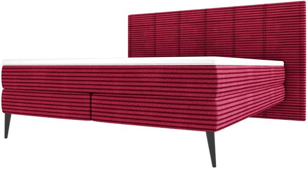 Boxspringbett Vento - Cordstoff - rot - 180x200 cm