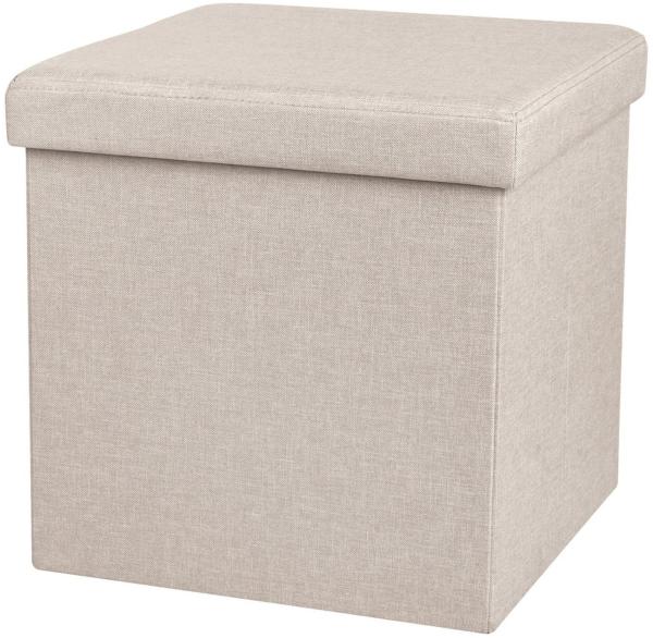 Urban Living Sitzwürfel Sitzhocker Sitzwürfel Aufbewahrungsbox Tissu, mit Stauraumfach hoher Sitzkomfort