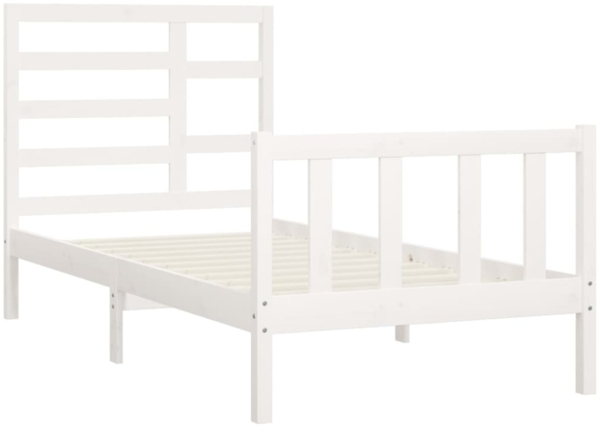 Massivholzbett Weiß Kiefer 90x200 cm [3107599] Bild 7