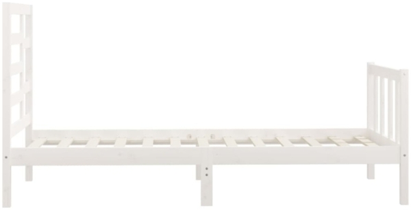 Massivholzbett Weiß Kiefer 90x200 cm [3107599] Bild 2