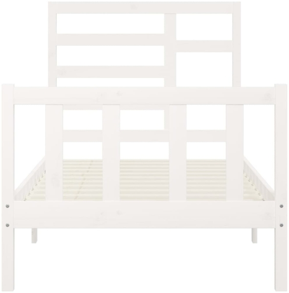 Massivholzbett Weiß Kiefer 90x200 cm [3107599] Bild 3