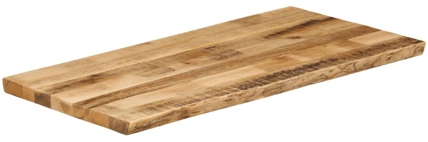 vidaXL Tischplatte mit Baumkante 110x60x2,5 cm Raues Mango Massivholz 370671