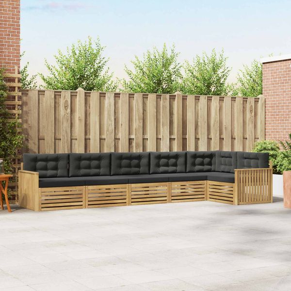 vidaXL Outdoor-Sofagarnitur 6 pcs Weiß und Anthrazit 3390562