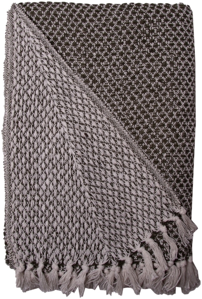 Decke Überwurf Netz 100% Baumwolle 130x180 cm Skandinavisch Oliv