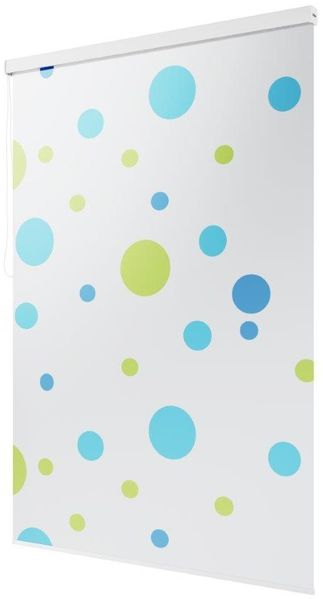 Halb-Kassetten Duschrollo 100x240 cm Modell Sylt blau grün Duschvorhang