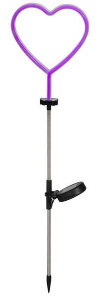 MARELIDA LED Solarleuchte LED Solar Gartenstecker Herz Gartenstab pinkes Neonherz H: 72cm, LED Classic, pink