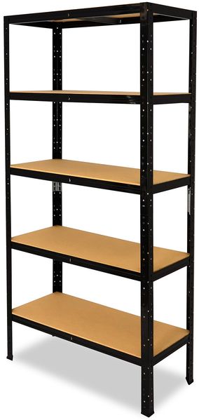 shelfplaza BLACK 200x120x50 cm Schwerlastregal in schwarz mit 5 Böden und 175 kg Traglast pro Boden Bild 6