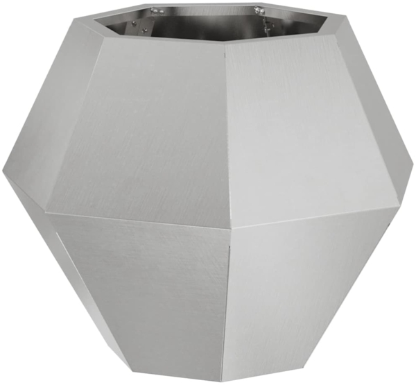vidaXL Pflanzkübel Silber 50 x 50 x 40 cm Edelstahl 884060