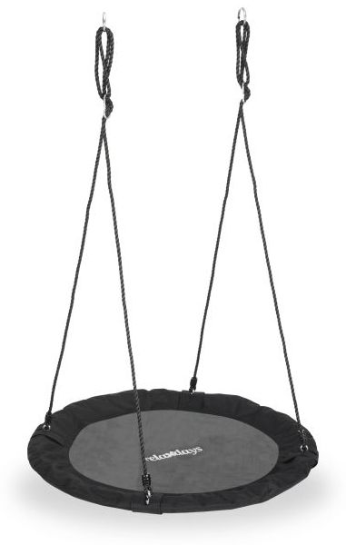 relaxdays Nestschaukel, verstellbar, Schwarz, 110,0 cm