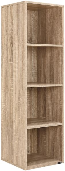 Casaria Bücherregal mit 4 offenen Fächern, Eiche, 106x30x30 cm