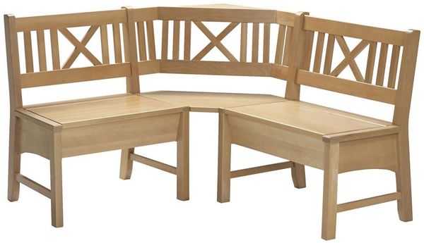 Eckbank Deborah aus Massivholz 177 x 177 x 87 Küchenbank massiv Buche lackiert 12147-177177