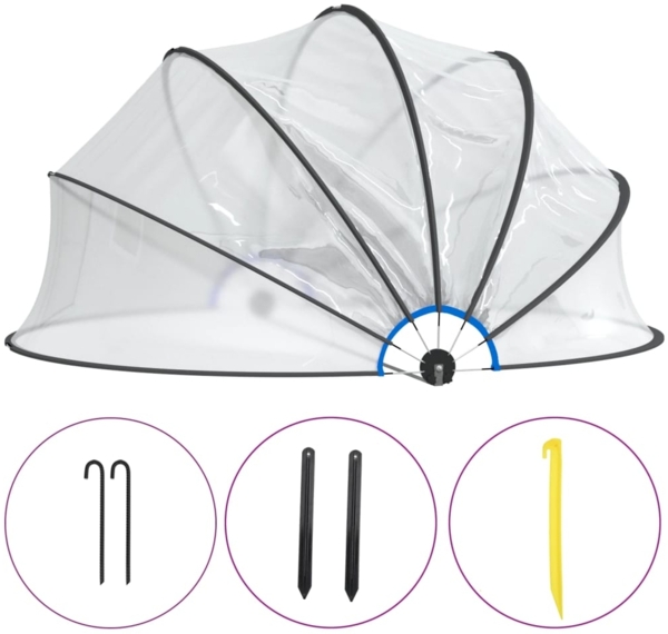 vidaXL Pool-Kuppel Rund 467x234 cm PVC 93815