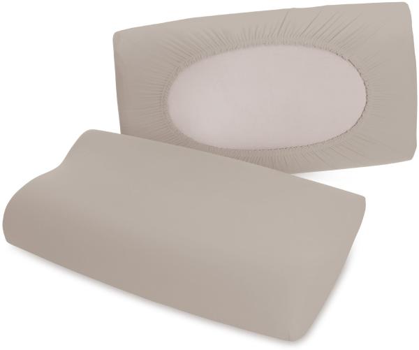 Schlafgut Kissenbezug Pure flexibler Kissenbezug für Nackenstützkissen, (1 Stück), Bio-Baumwolle mit Elasthan, mit Gummizug, bügelfrei