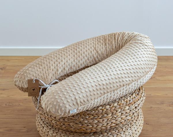 Loolay Stillkissen 100% MINKY Schwangerschaftskissen Seitenschläferkissen Schlafkissen, Medium-WEICH Füllung + 100% Polar Flece Stillkissenbezug (hochwertiger MINKY Stoff 350 g/m2), PREMIUM GESCHENK Stillkissen 170 o. 190 cm + abnehmbar MINKY Bezug, LO...