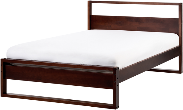 Bett mit Lattenrost Kiefernholz GIULIA 120 x 200 cm Dunkelbraun